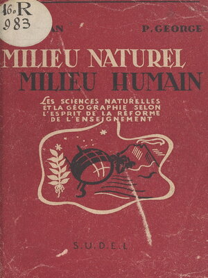 cover image of Milieu naturel, milieu humain